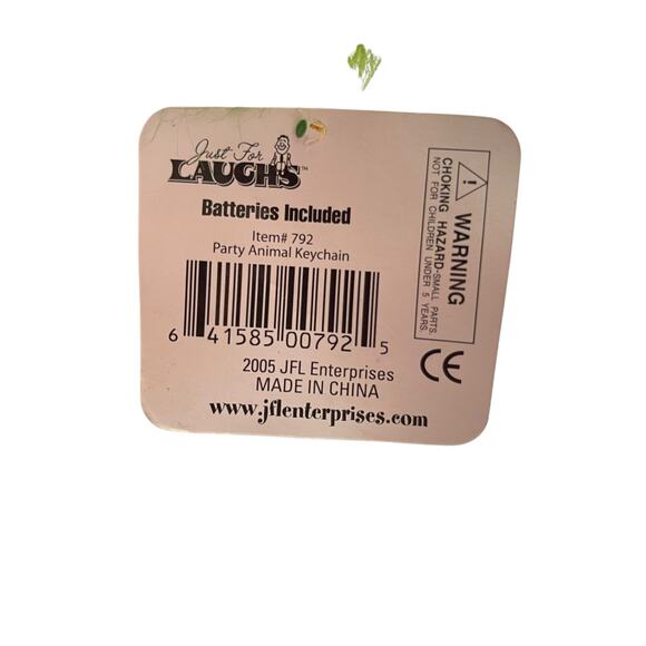 NWT Just for Laughs Party Animal Keychain Laughing Monster Plush Working Vintage - Picture 8 of 8